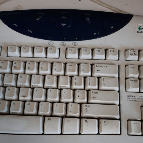 Logitech Internet Navigator Computer Keyboard USB Model Y-BE22 Vintage - Picture 5 of 11